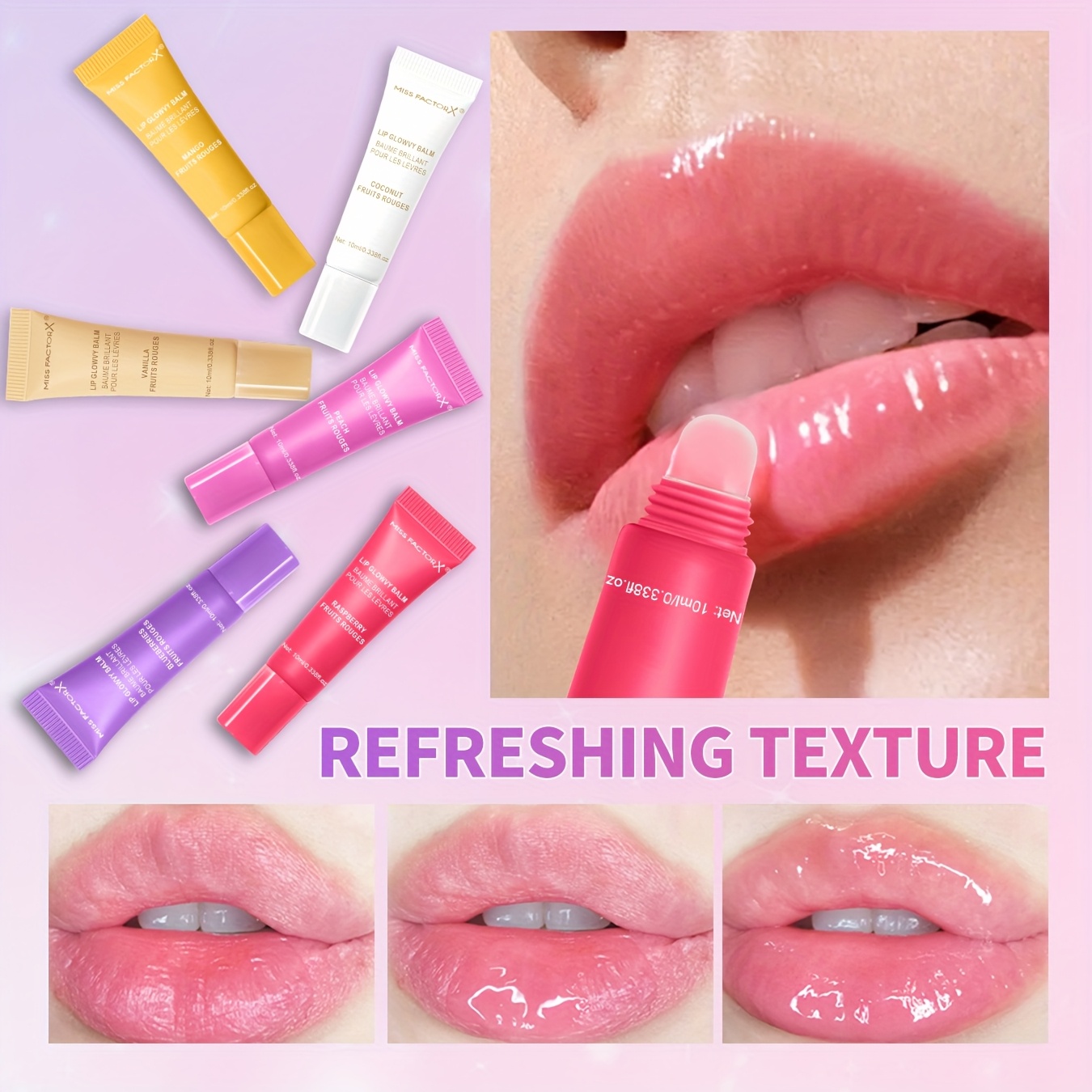 24pcs/Box 6 Flavors Moisturizing Lip Gloss - Nourishing, Non-Greasy, Long-Lasting Shine for Dry Lips, Women'S High-End Gift Set - Image 7