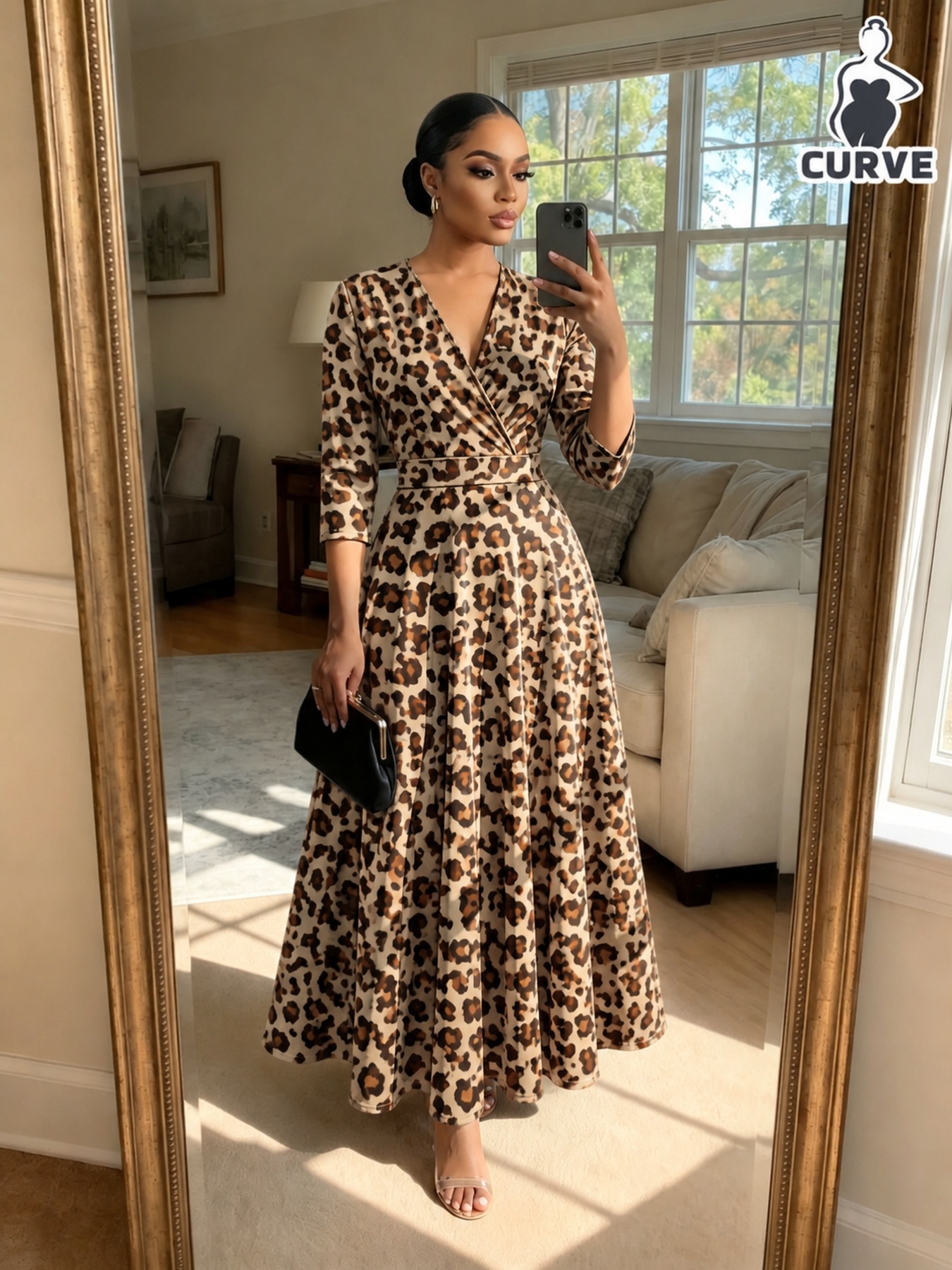 plus size women leopard dresses sold on Temu United States