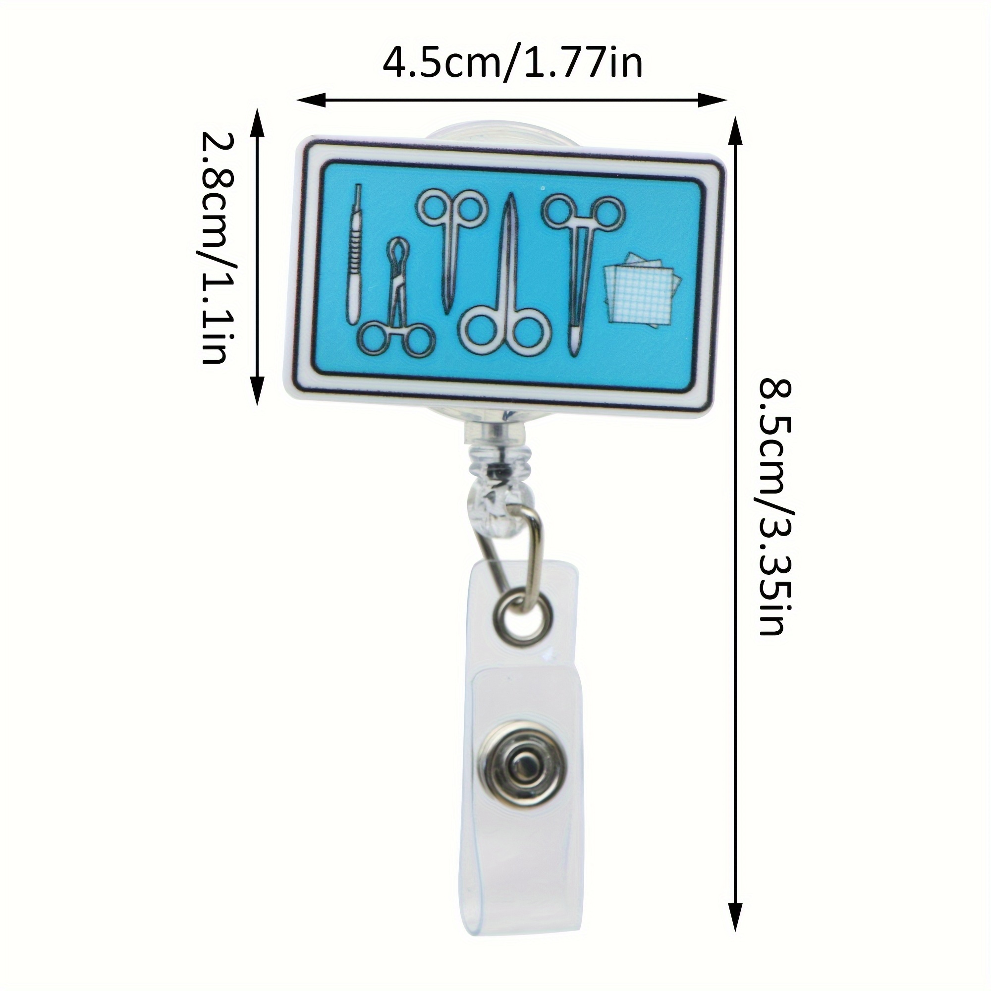 Planar Acrylic Retractable Hospital Nurse Badge Holder Reel - Temu