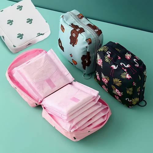 stylish and practical multi function travel storage bag toiletries sanitary napkins and makeup