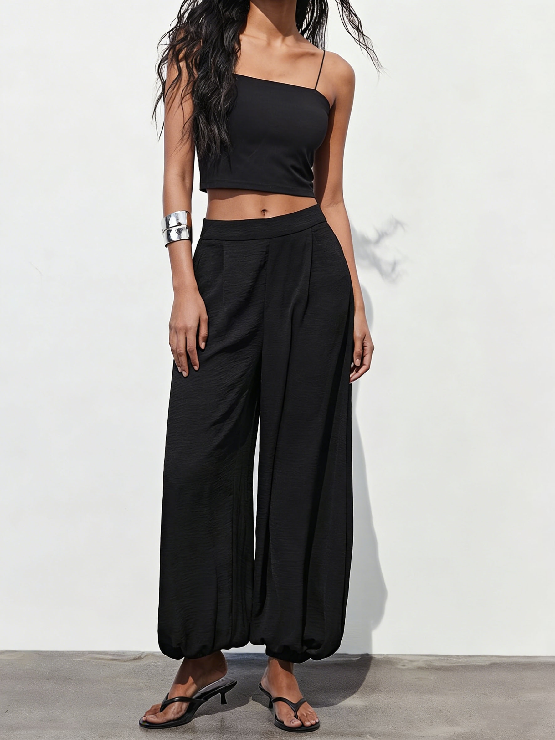 sachin and babi light blue dress Tis the season: Black sateen party pants and silk paisley