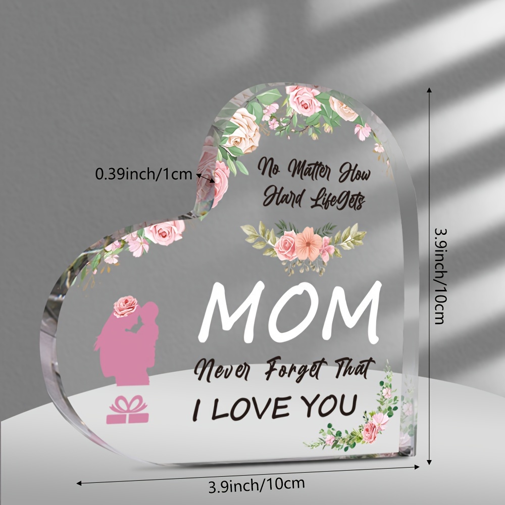 1pc acrylic love pendulum ornament mothers day gift for mom thank you gift art craft ornament gift aesthetic decor desk ornament