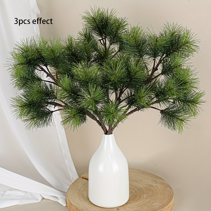 

1pc Lifelike 15-head Pine Needle Stem - Diy Flower Arrangements, Home & Garden Decor, Wedding