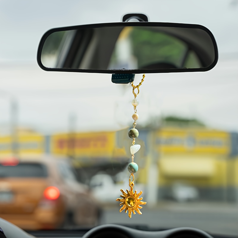 Image of Bohemian Pendant Hanging Ornament, Car Rearview Mirror Decor, Vehicle Accessory, Ideal For Valentine's Day, Birthday, Friendly Holiday Gift