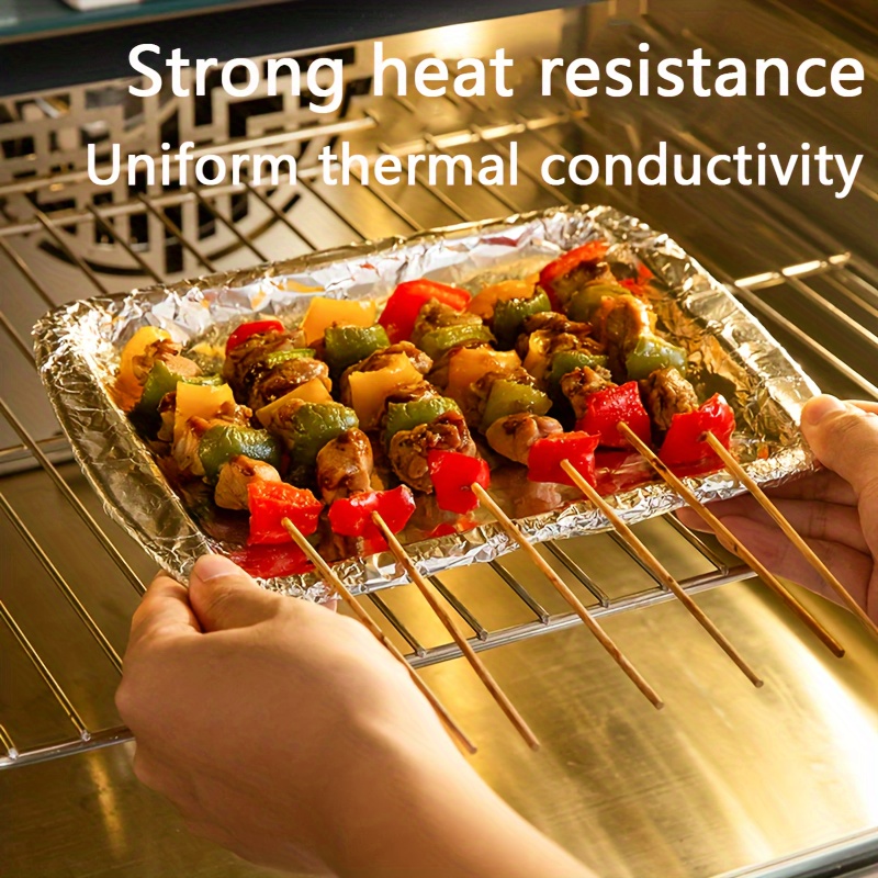 10м рулон алюминиевой фольги одноразовая обертка для барбекю, термостойкая, для кемпинга, домашней кухни, выпечки, обслуживания пищи, обертка для мяса, детали 6