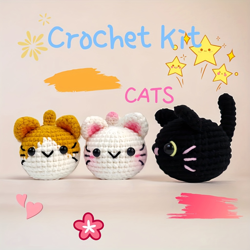DoodleTwyst Kit Uncinetto Per Principianti | 3 Animali Amigurumi (Orso, Renna, Coniglio) Con Video Tutorial - 5