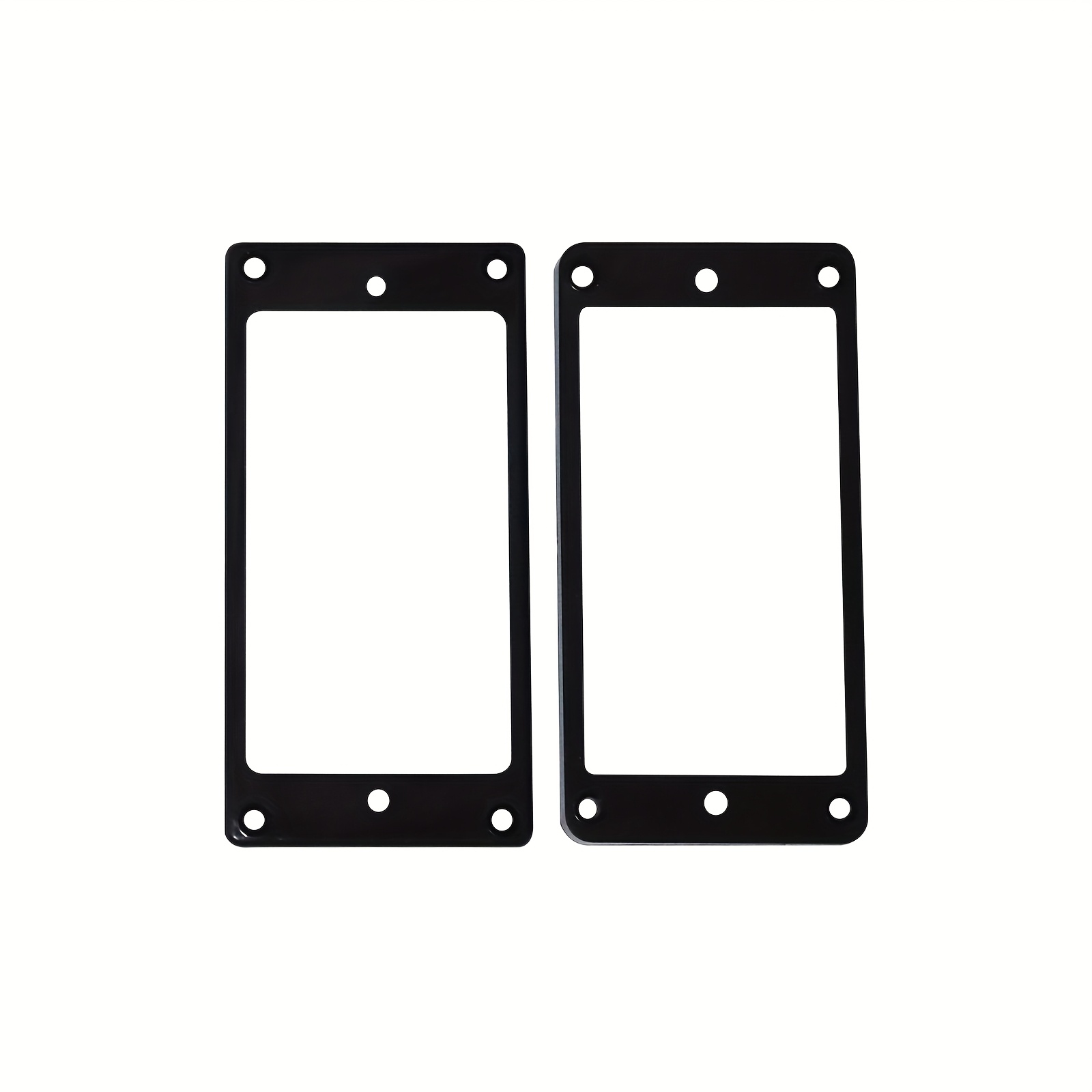 TEMU 2pcs Black/beige Plastic Neck And Bridge Humbucker Pickup Mounting Ring Curved Frame For Lp Style Guitar