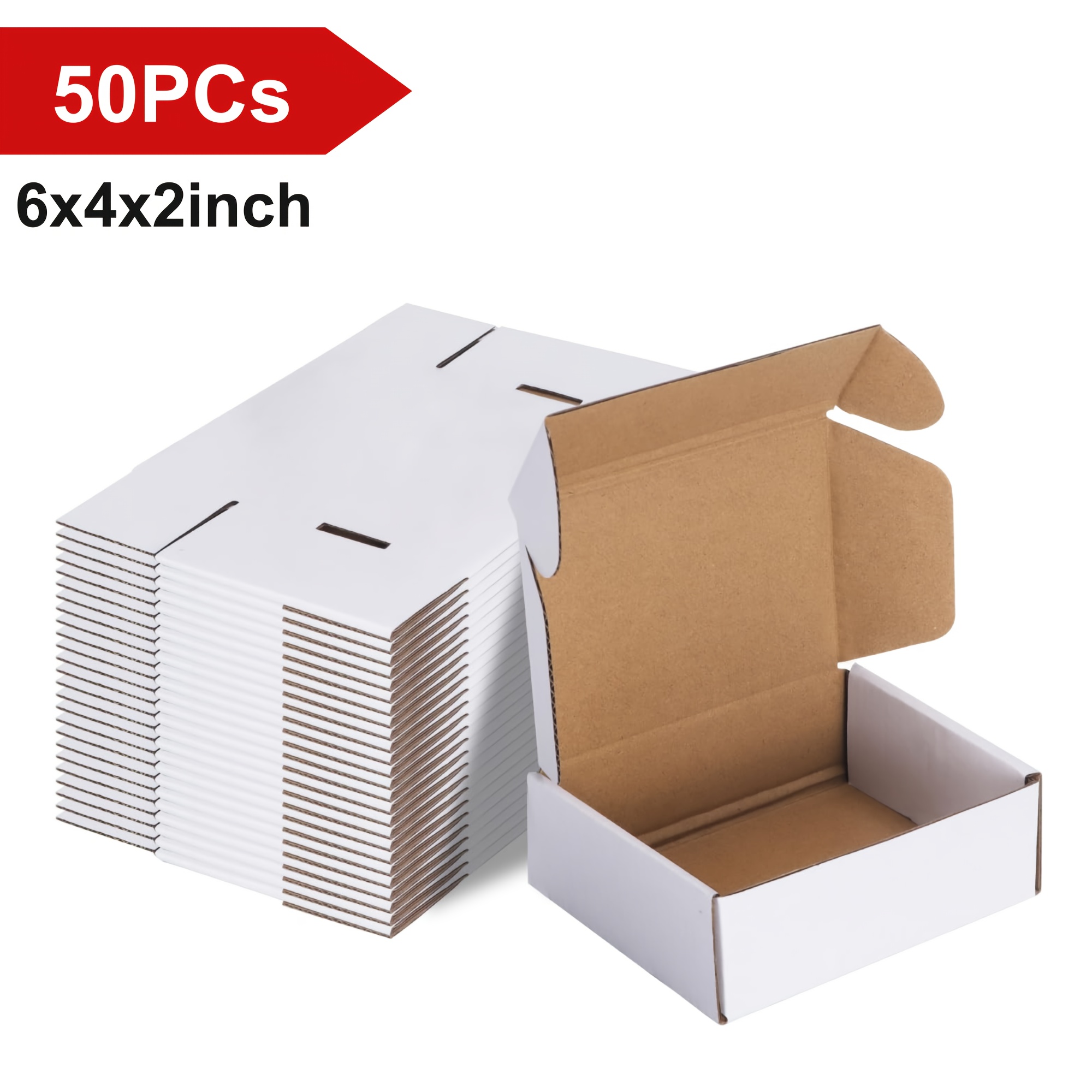 Small Shipping Boxes Jiazalpak White 5x5x5 Inches Mailer Boxes