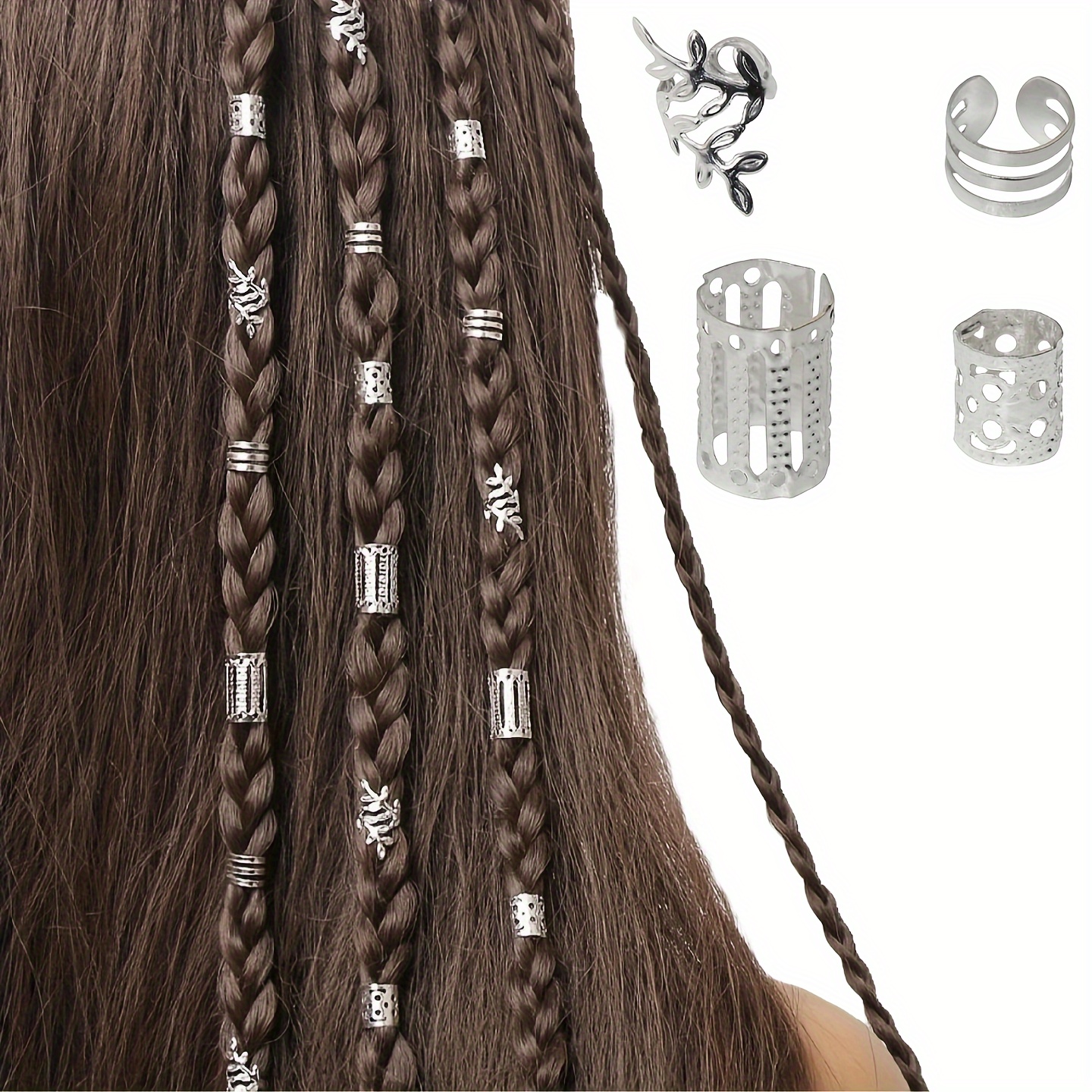 Heart Shaped Hair Rings Braid Rings Hair Loop Clips Fashion - Temu