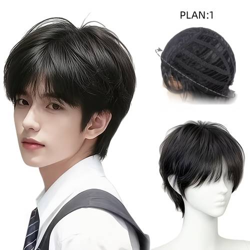 peluca de pelo para hombre, - de 4 pulgadas, para usar para uso y cosplay, marca dukvng