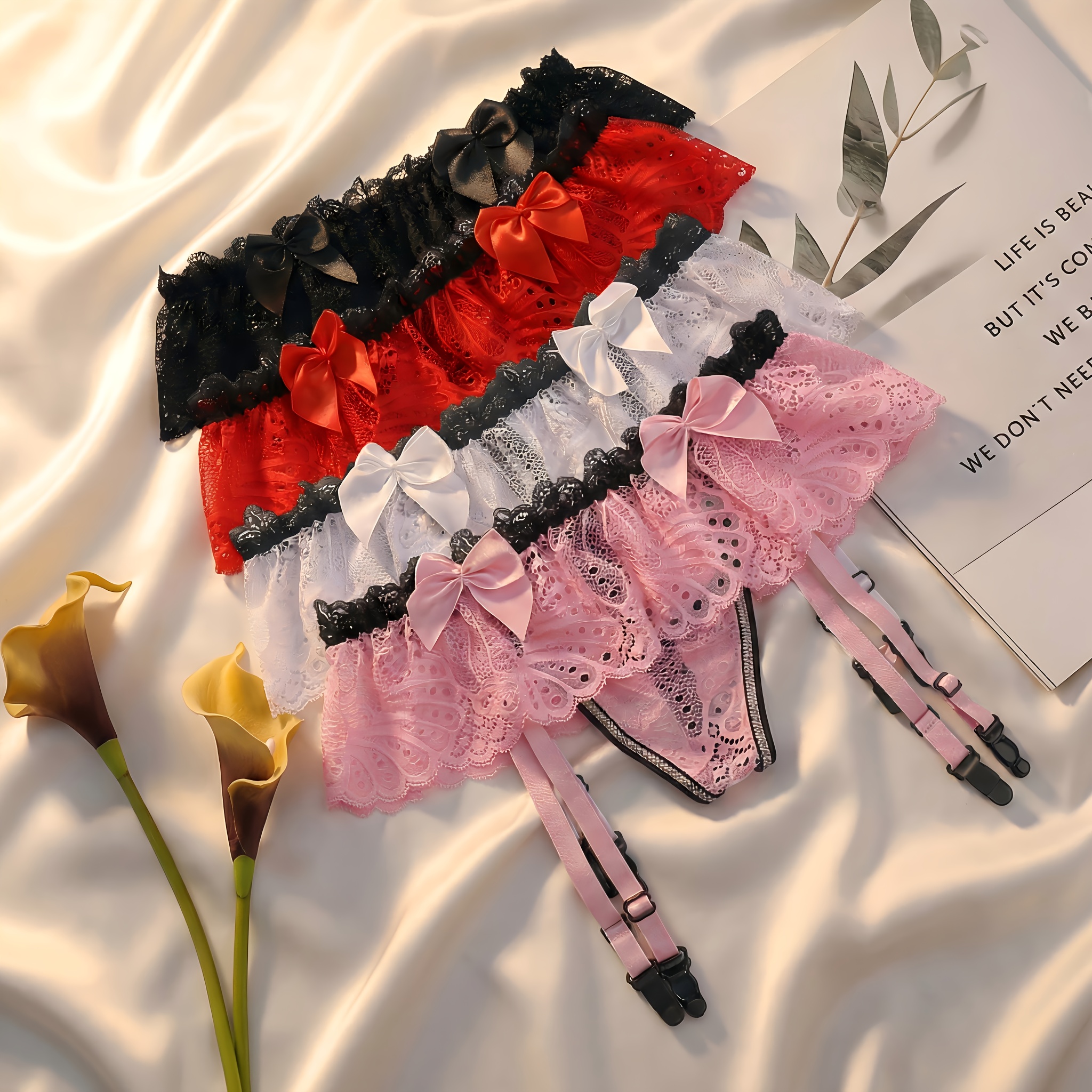 garter belt and panties sold on Temu United States