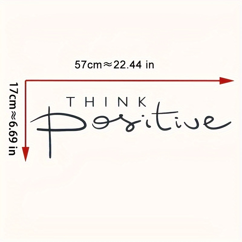 Image of 1pc Positive Inspirational Quotes Wall Sticker, Vinyl Waterproof Self-adhesive Wall Sticker, Bedroom Entrance, Living Room, Porch, Home Decoration Wall Sticker, Removable Sticker, Wall Sticker
