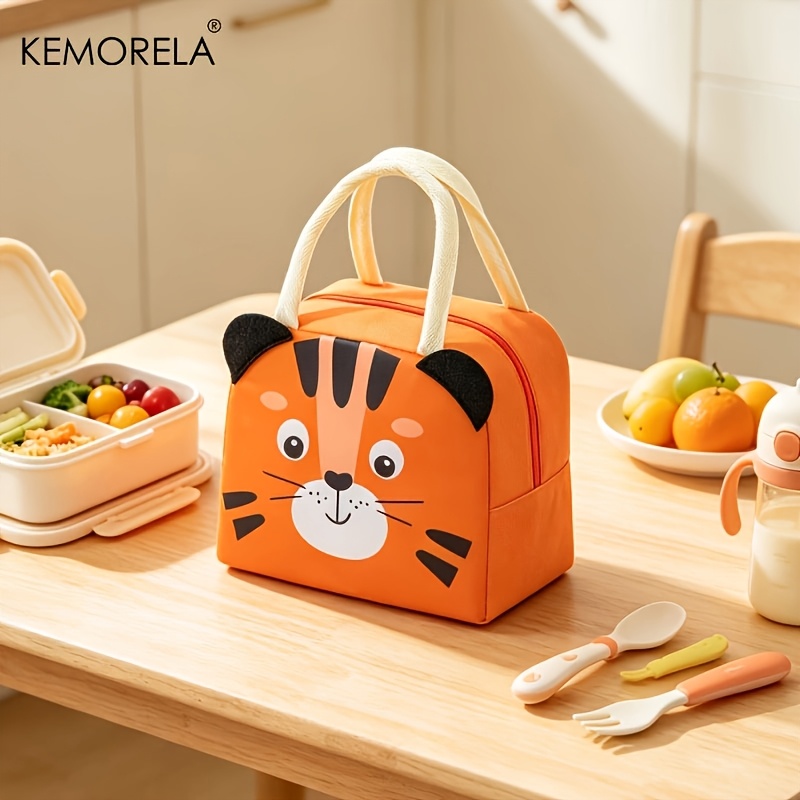 TEMU KEMORELA Lindo Bolso de Almuerzo Aislado con Estampado de Animales 3D, Ideal para Almuerzo/Trabajo/Picnic/Viajes. Bolso Térmico Aislado