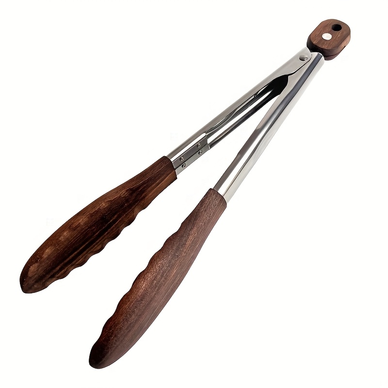 TEMU Wooden Handle Stainless Steel Stirring Spoon, Long Handle Mixing Spoon, Heat Resistant Cooking Utensil For Kitchen, Baking & Stir Fry, Kitchen