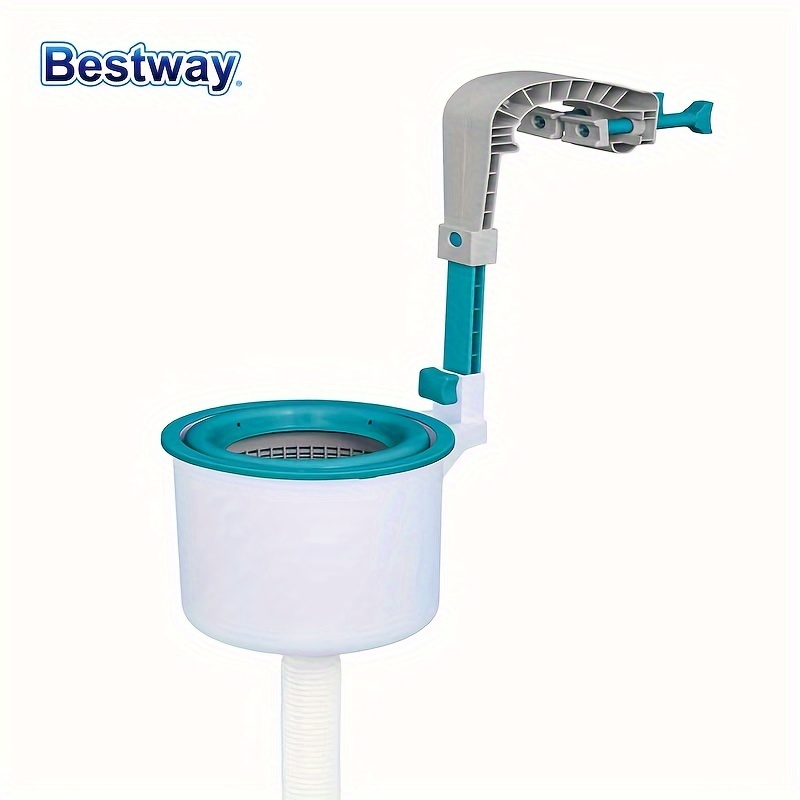 Bestway58233 800 Gph Above Ground Swimming Pool Surface Skimmer Cleaner Set Up & Adjustable Mounting Bracket For Height