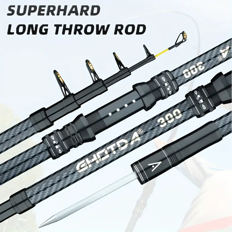 carbon telescopic fishing rod 360 TUJISEK Rods Super Hard Ultralight Spinning Fishing Pole 3.6m 3.9m 4.2m 4.5m 5.4m Portable Casting for Adults Saltwater Freshwater (Size : 3.6m) : Sports & Outdoors ULTRALIGHT WEIGHT New High Quality Telescopic Carbon