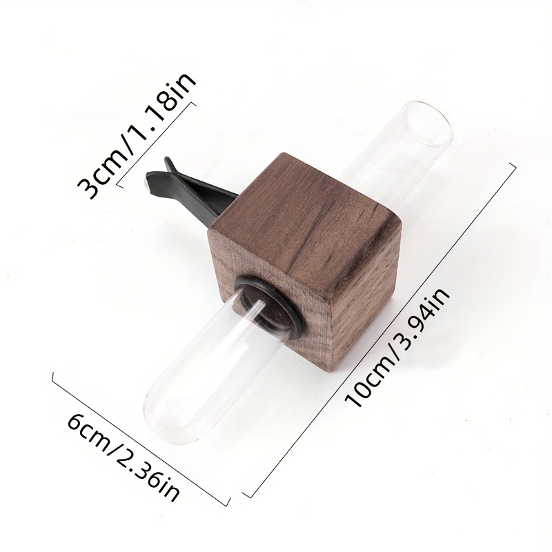 Solid Wood Car Air Vent Flower Holder, Creative Vase Decoration Piece, Car Decorative Flower Vase, In-car Hydroponic Flower Vase