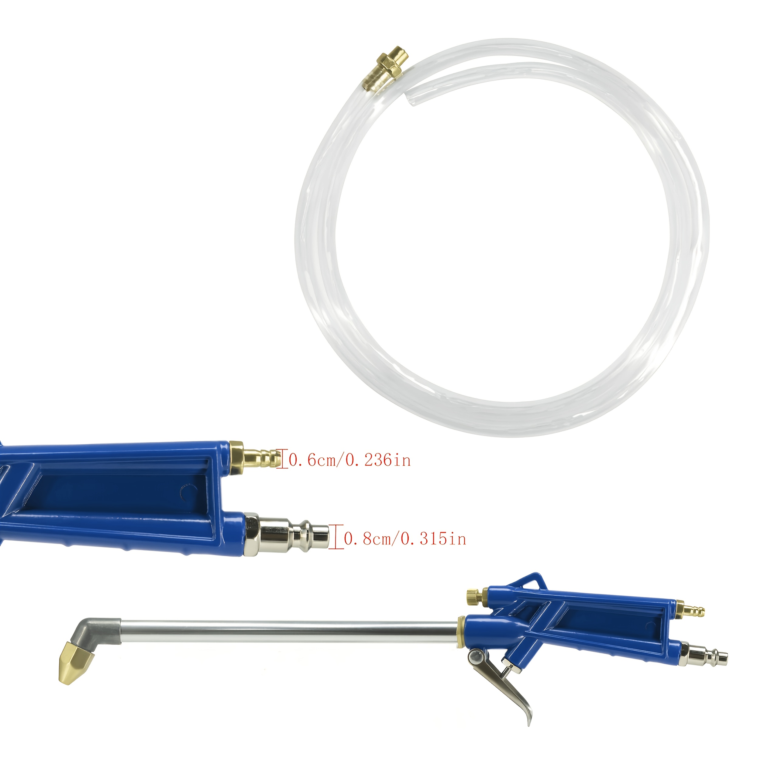 TEMU 2-in-1 Pneumatic Blow Gun With 4-foot Hose, Cleaning And Degreasing Spray Tool