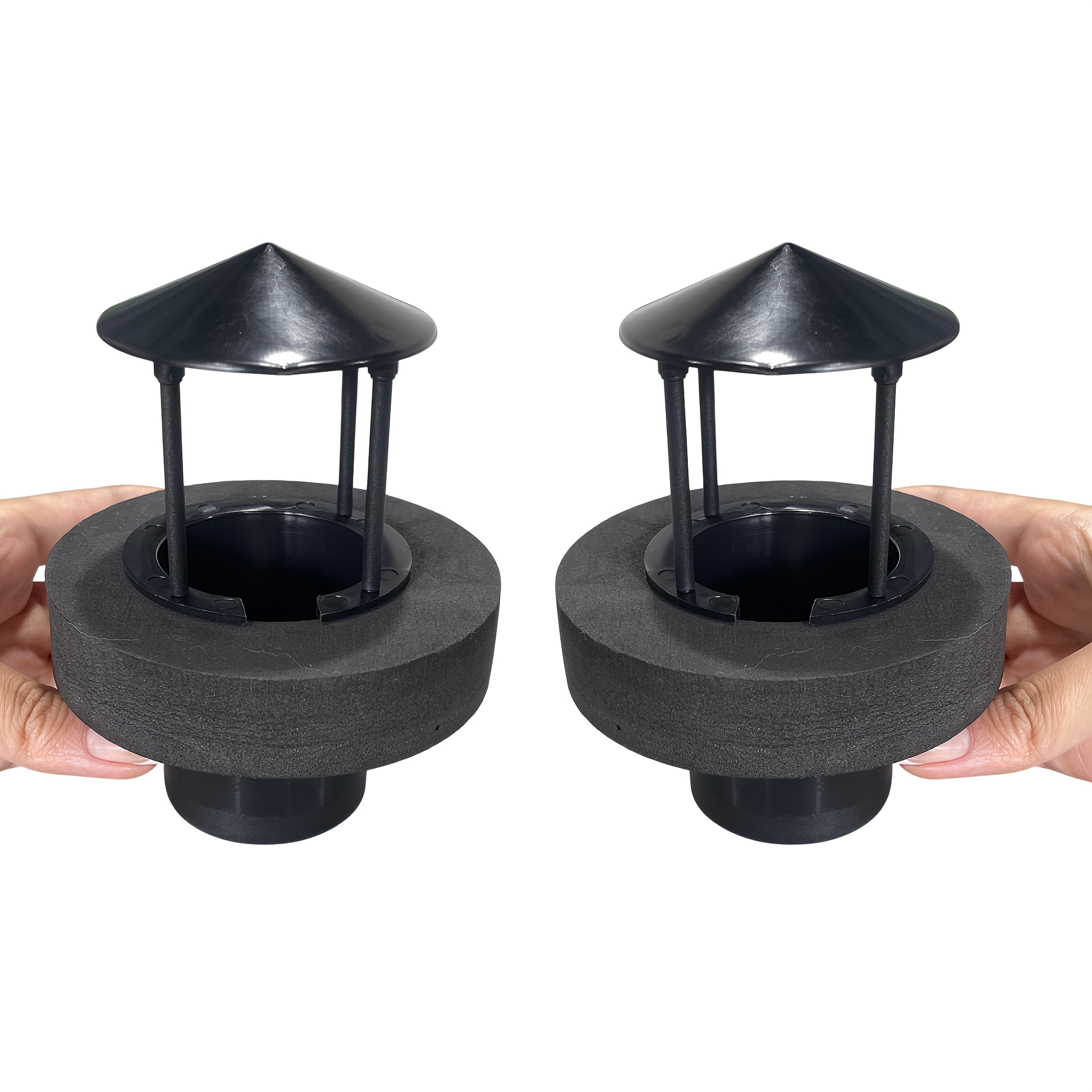 TEMU Dispositif d'atomisation -éclaboussures et -buée, lot de 2 accessoires de brumisateur/atomiseur pour aquarium, flottante de parapluie réduisant
