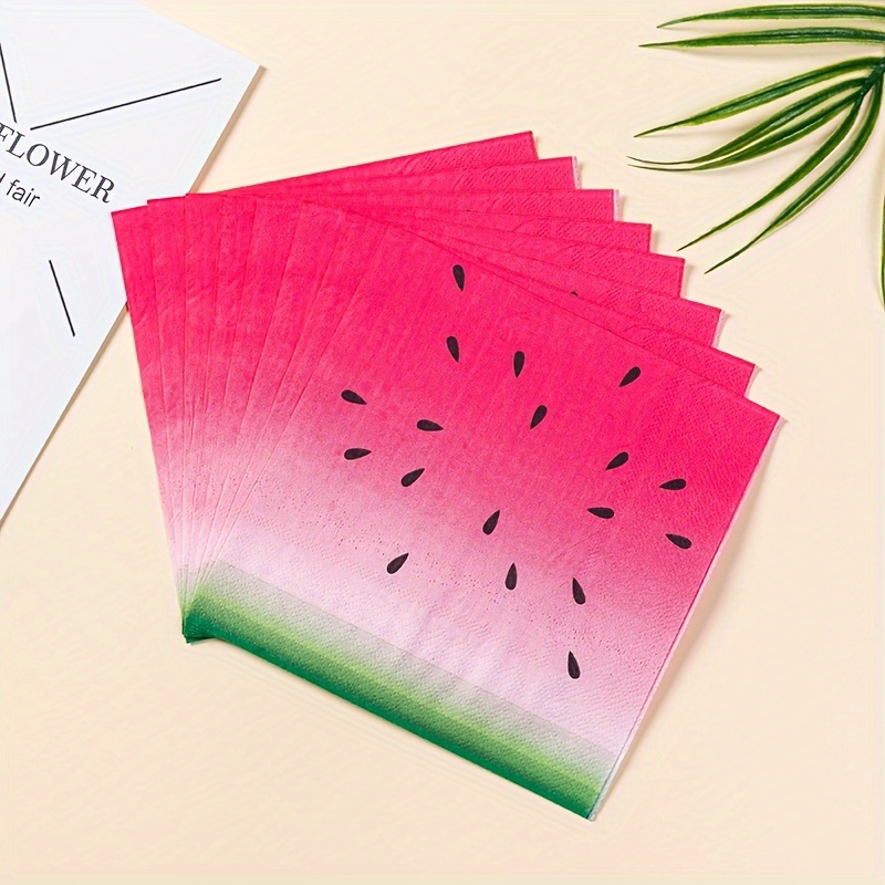 

20pcs, Fruit Series Watermelon Pattern Party Napkin, Party Decor, Party Supplies, Holiday Decor, Holiday Supplies, Birthday Decor, Birthday Supplies