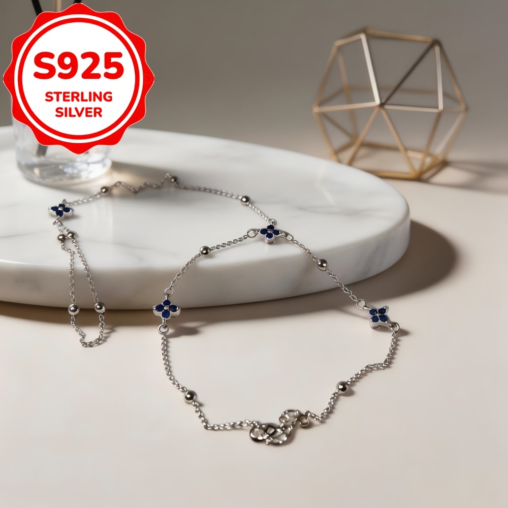 Women's S925 Sterling Silver Four-Leaf Clover Bracelet