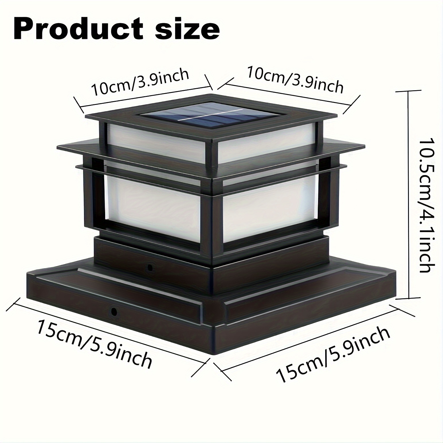 6-Pack Solar Column Cover Lights, Outdoor LED Color-Changing Solar Fence and Deck Floodlights for Garden, Porch, Patio, and Stairs