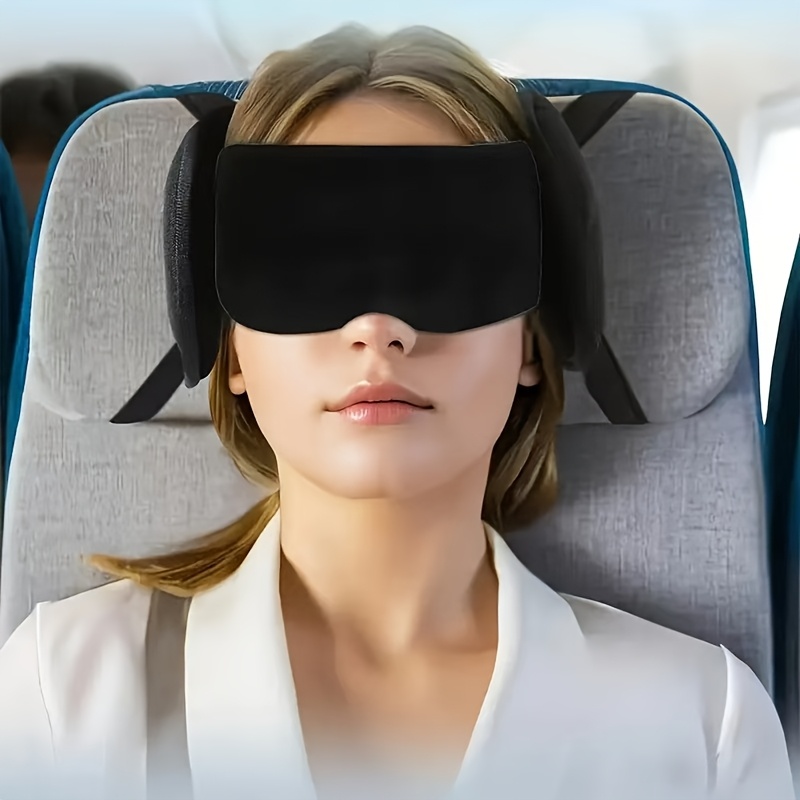 ergonomic travel pillow eye mask combo sleeping support with   latex free no batteries needed for flights trains cars home men women adults lightweight portable design pillows for sleeping sleep aid accessory sleek   no latex pillow
