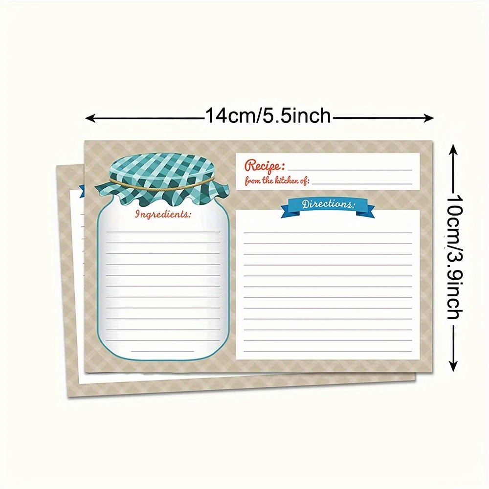 TEMU 25pcs/pack, 5.5*4im/14*10cm Cards, Double-sided Blank, Handwritten Greeting Cards, , Blank Recipe Cards For Bride Gifts And Weddings, Gifts For