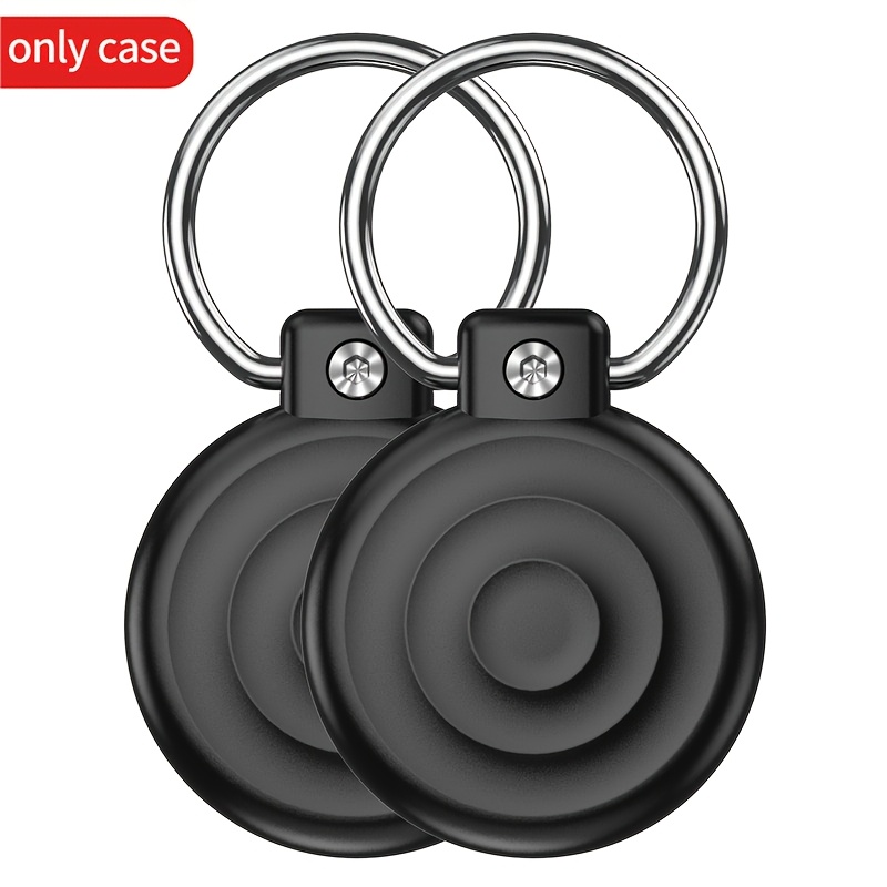 TEMU 2pcs Suitable For Airtag Keychain Protective Case, Airtag 1st And Protective Cover, Full Anti-loss, Anti-counterfeiting With Keychain, 360°