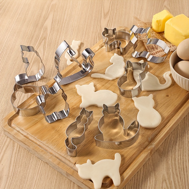 

5/9pcs Stainless Steel Cat-shaped , Baking Tools, Pastry , Kitchen Accessories For Industrial Food Supply Equipment And Home Baking