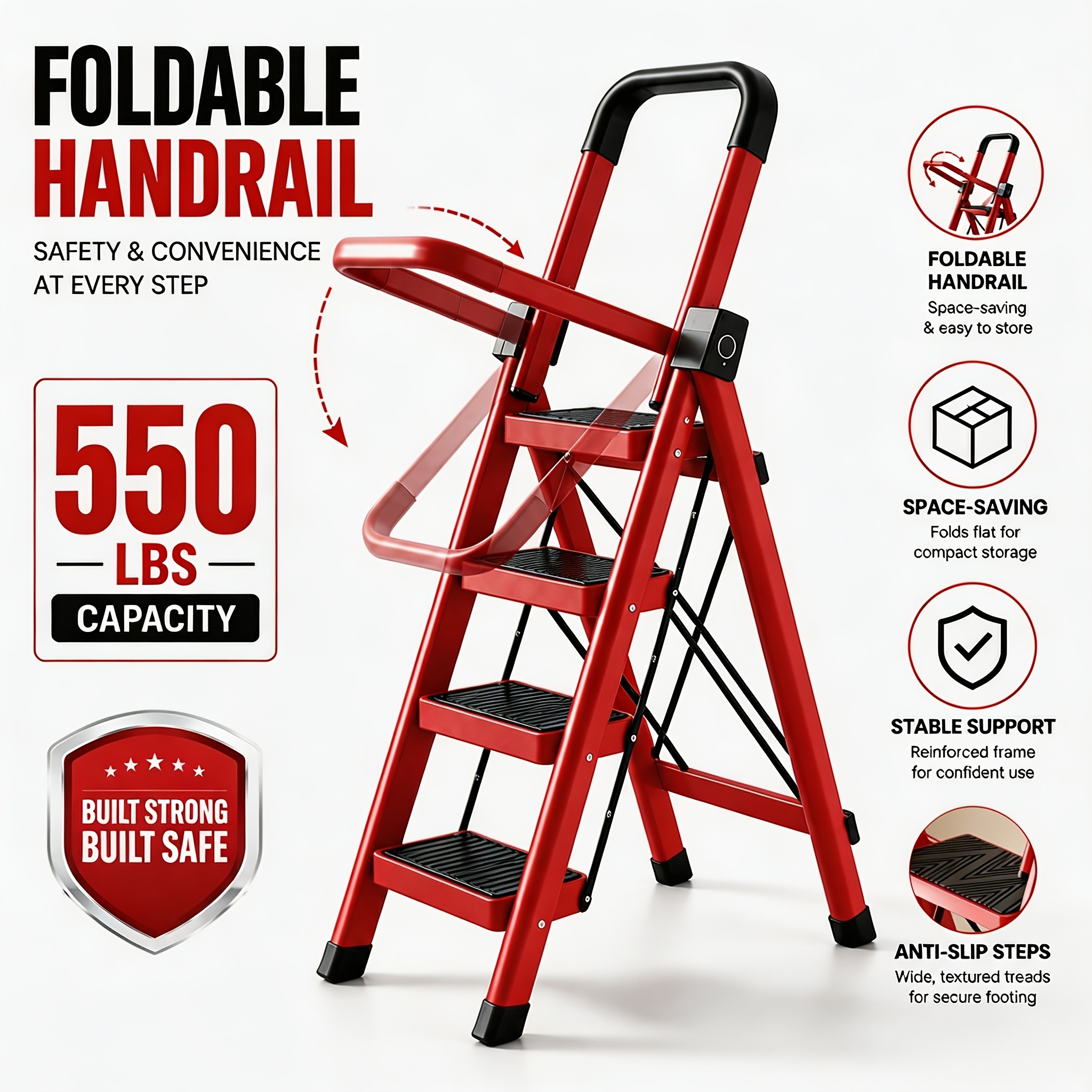 folding step ladder sold on Temu United States