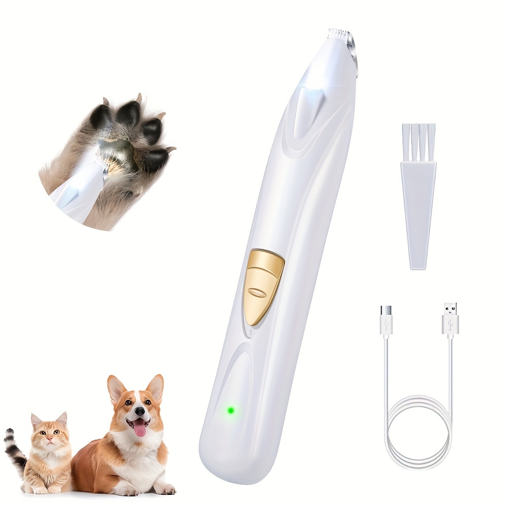 

Dog Clippers For Grooming, Cordless Dog Grooming Kit For Small Dogs With Led Light, Rechargeable Low Noise Cat Hair Trimmer For Grooming Pet Hair Around Paws, Eyes, Ears, Face, Rump (white)