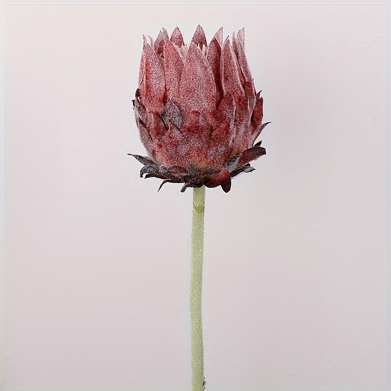1 Artificial Flower, Realistic Simulation Thistle Plant For Home Decoration, Photography Props, Fake Flower Display