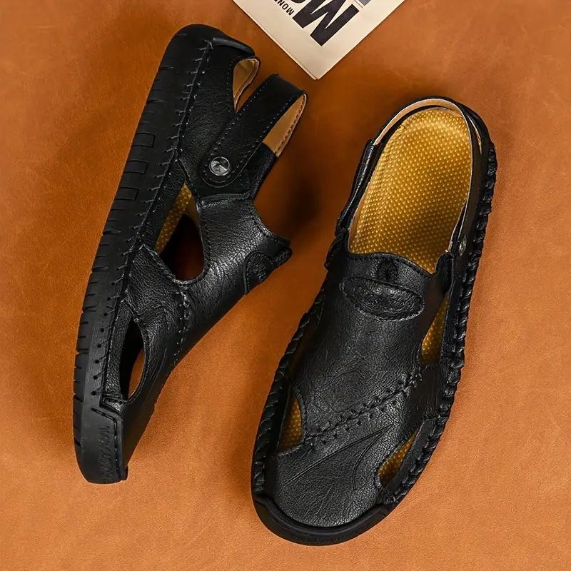 plus size mens close toe sandals comfy non slip casual shoes for mens outdoor activities details 5