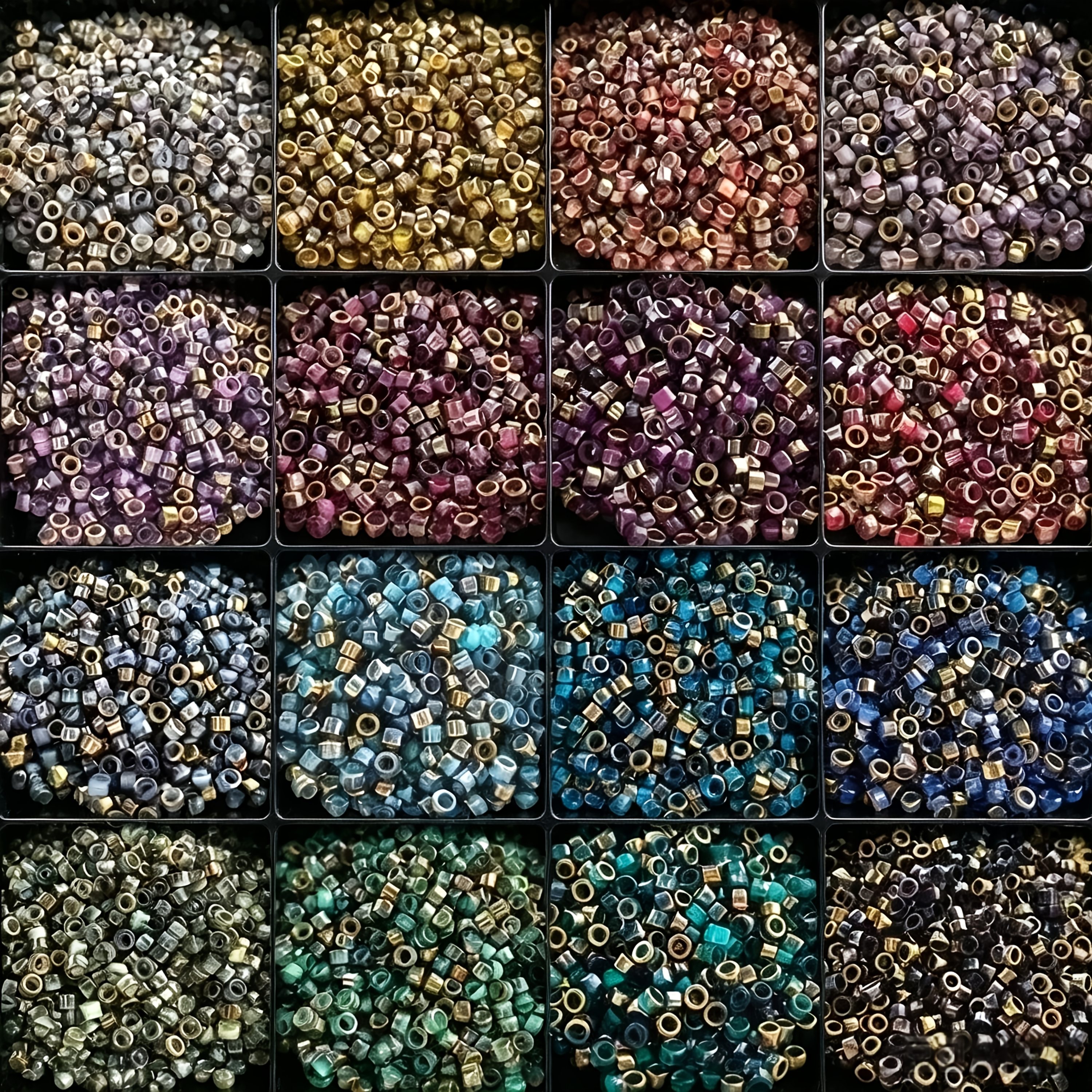 TEMU Lot de 2022 perles de rocaille en verre dégradé premium de 2,5 mm pour vêtements, chaussures et accessoires de bijouterie > Mode féminine >