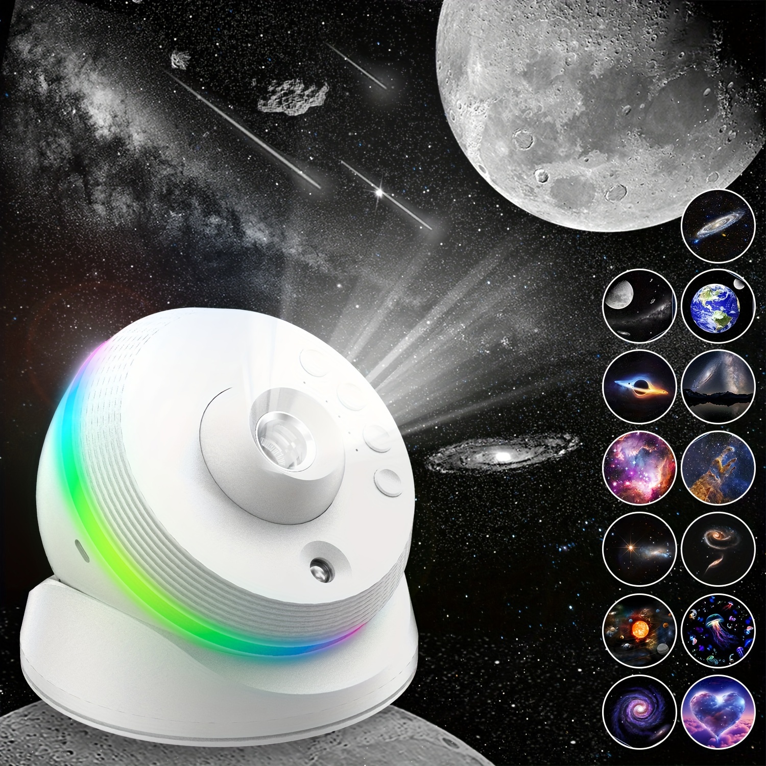 

13 In 1 Hd Projector, 360° Rotating - Area, For Adults Ceiling Theater Décor