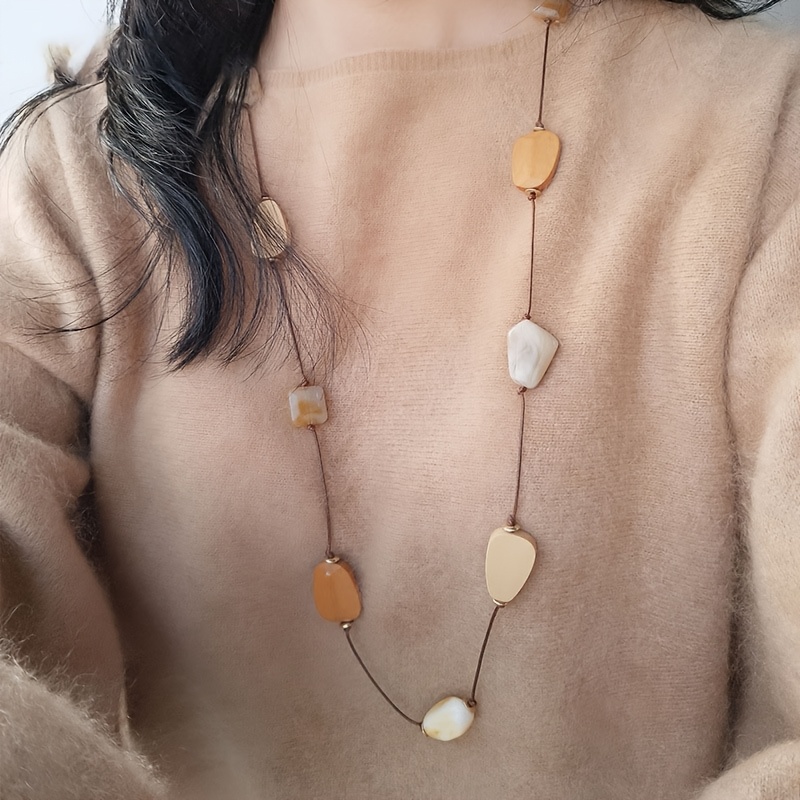 Boho Geometric Vintage Ethnic Style Beaded Necklace