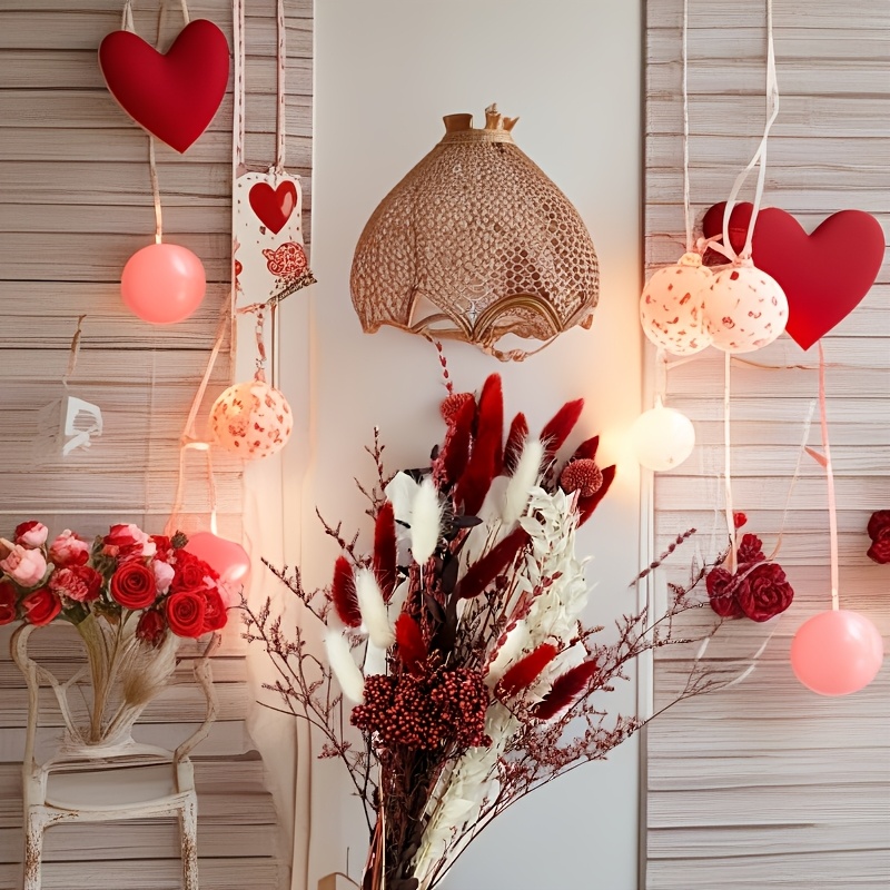 TEMU 63pcs Bouquet - Roseaux de Pampas Boho Rustique, Dépoussiéreurs, Queues de Lapin, Herbe | Décoration de Maison pour Installation de Cheminée