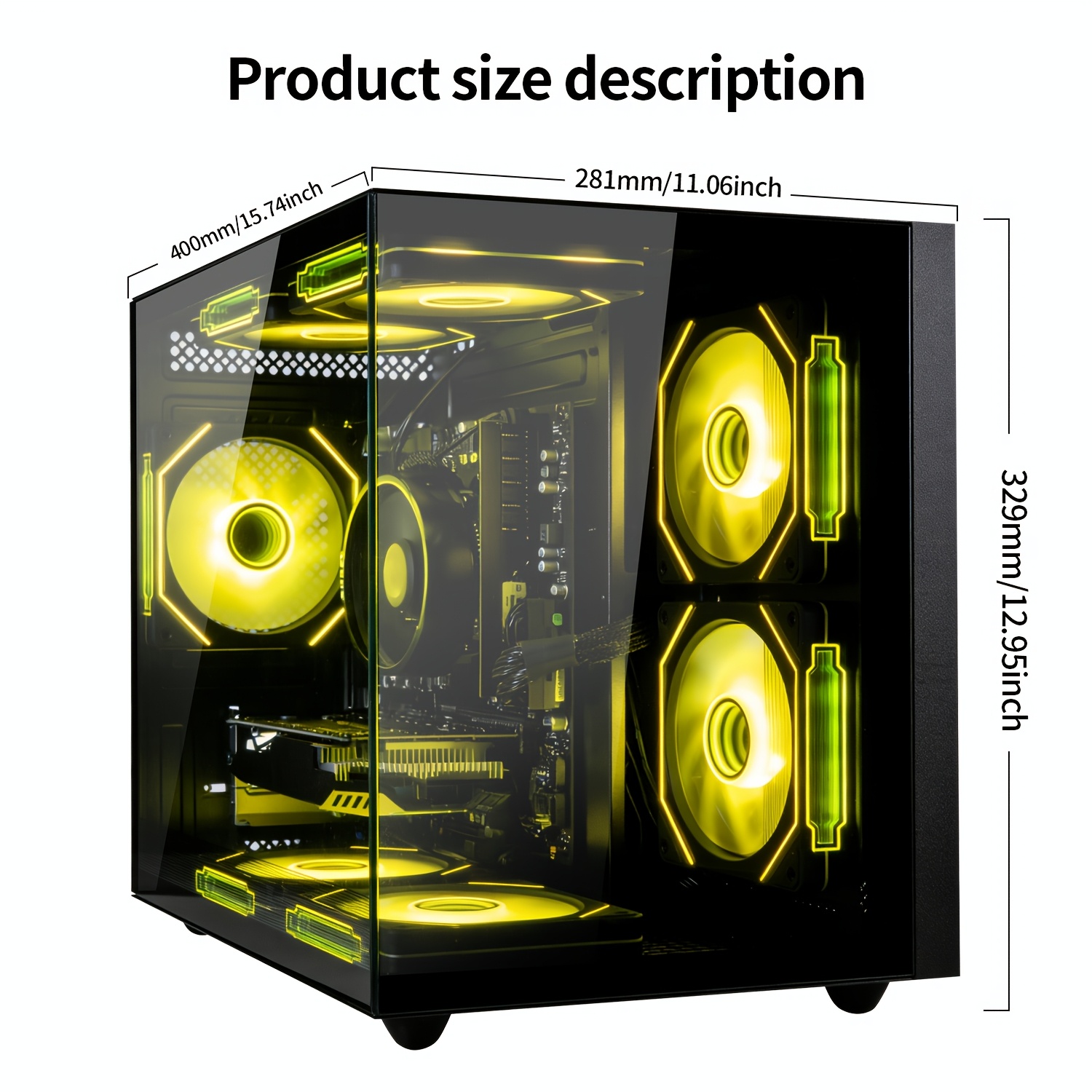 Black   Gaming Desktop PC AMD R5 3500X B450 16GB DDR4 512GB SSD RX560 4  Office Study Computer