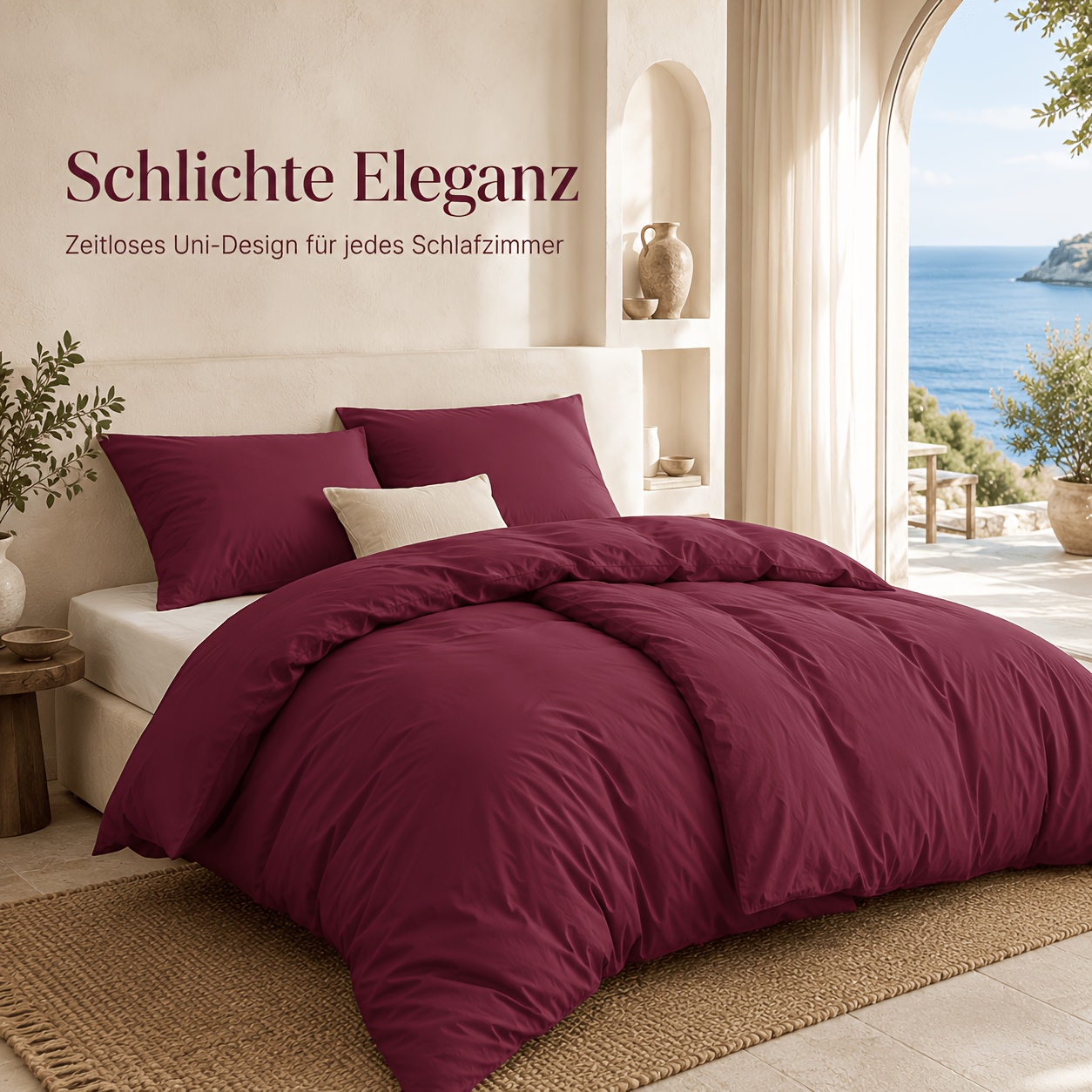 TEMU 4pcs Cotton Blend Duvet Cover Set, 2 Covers And 2 Pillowcases 80x80cm, 135x200cm Or 155x220cm, Soft Breathable Skin-friendly Bedding,