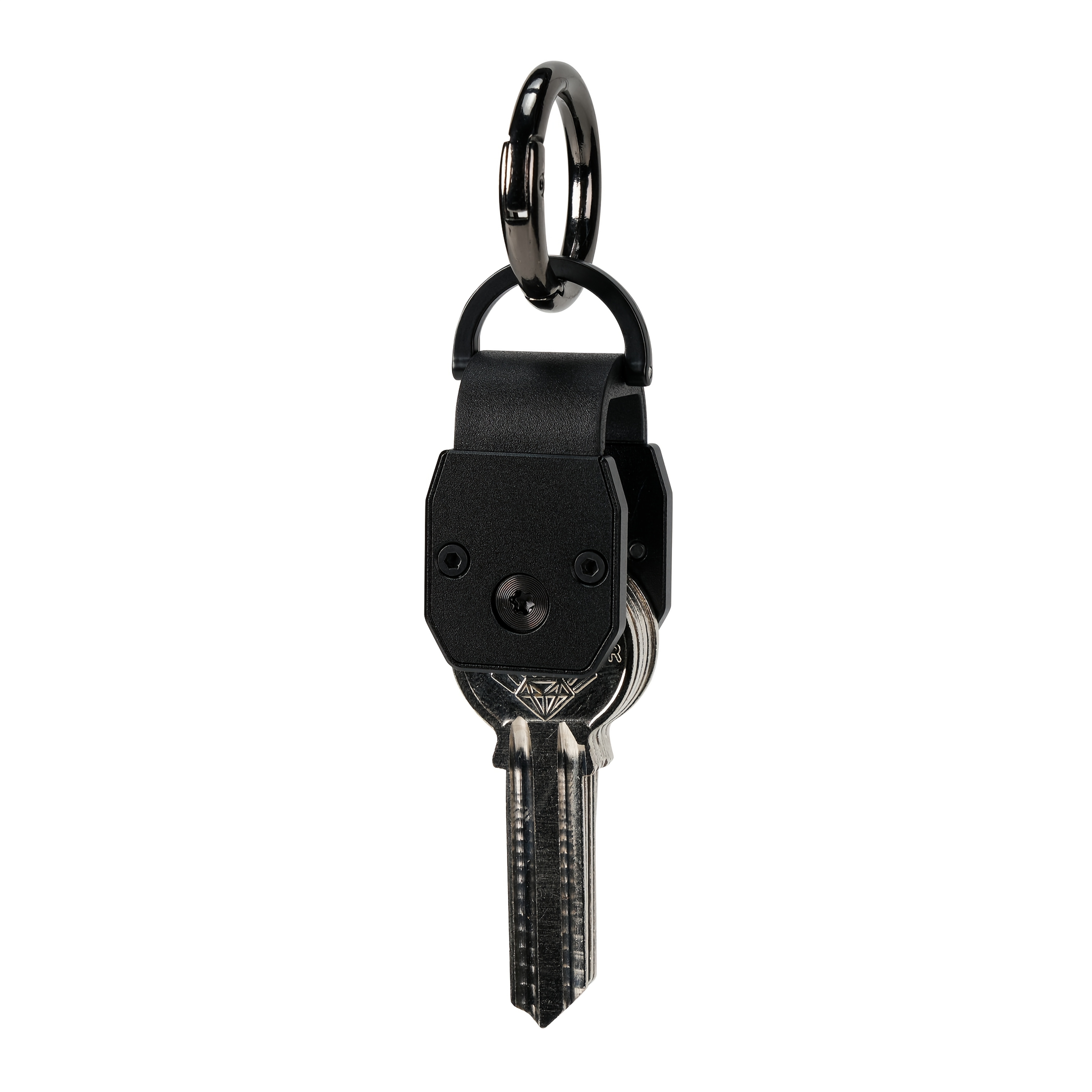 Image of Mini Metal Carbon Fiber Keychain Men's Aluminum Alloy Key Storage Case Portable Outdoor Key Chain