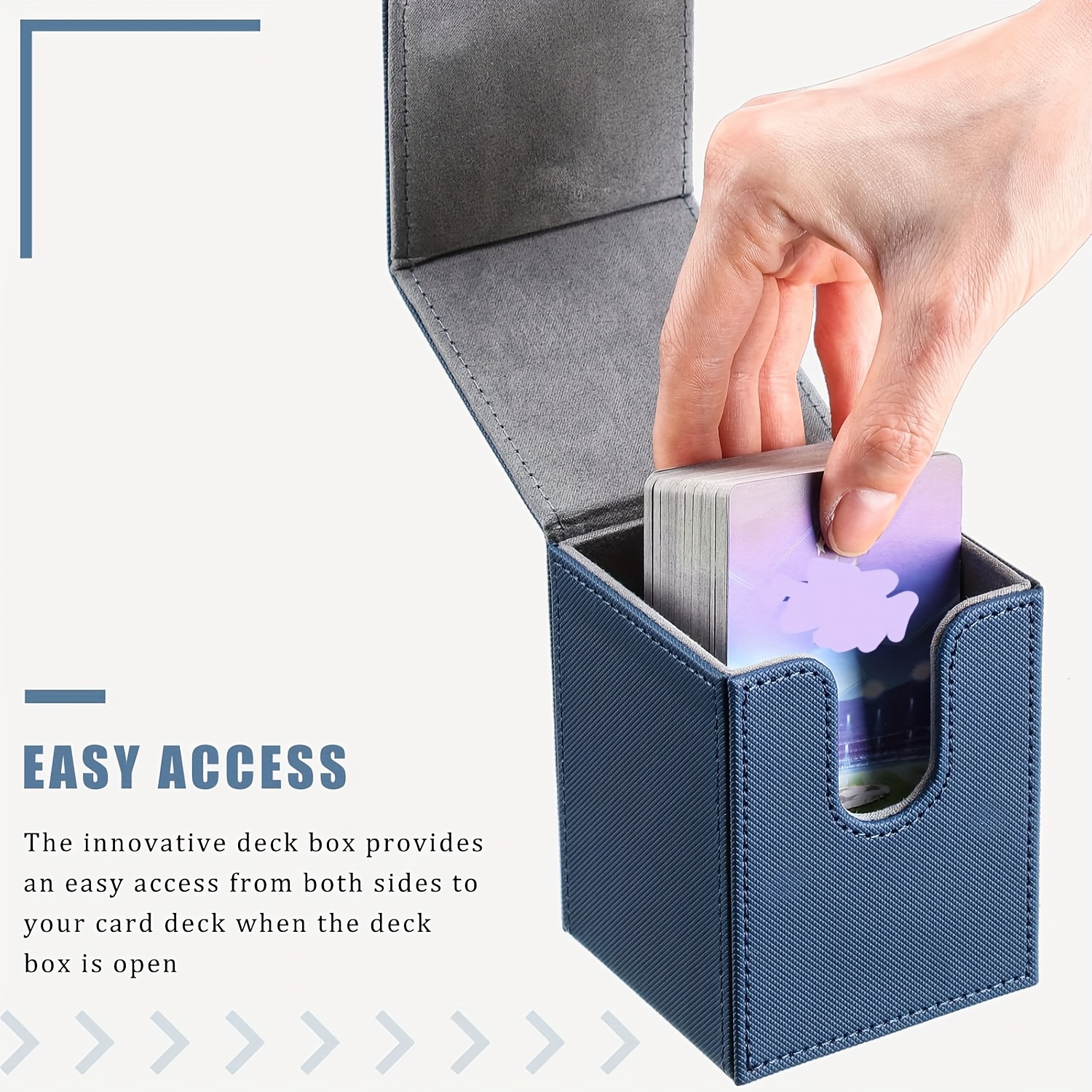 4 Pack Card Deck Box, PU Leather Magnetic Closure