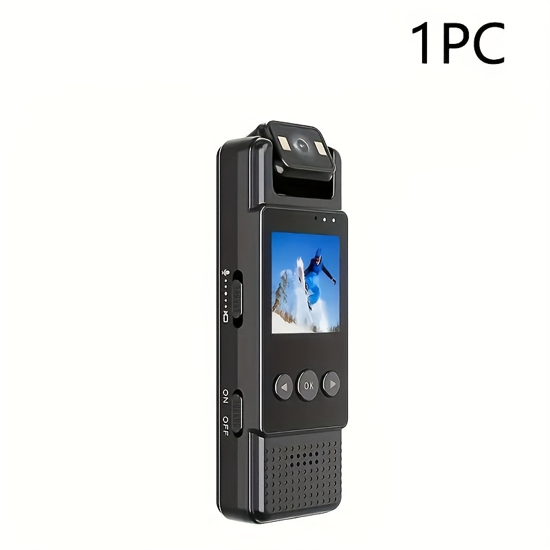 TEMU 2025 Professional Fhd Night Vision Dv Camera, Black, 1080p, With Screen, Abs Material, Stable, Clear Shooting, Travel Mini Action Camera, Usb