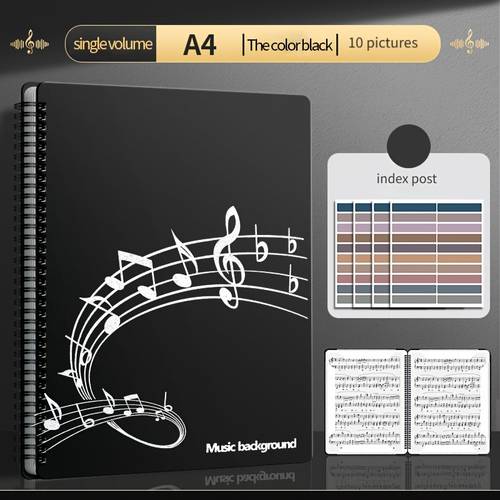 a professional black a4 music score folder extra large capacity portable and anti spill designed for staff notation a must have tool for music students vocal exam training