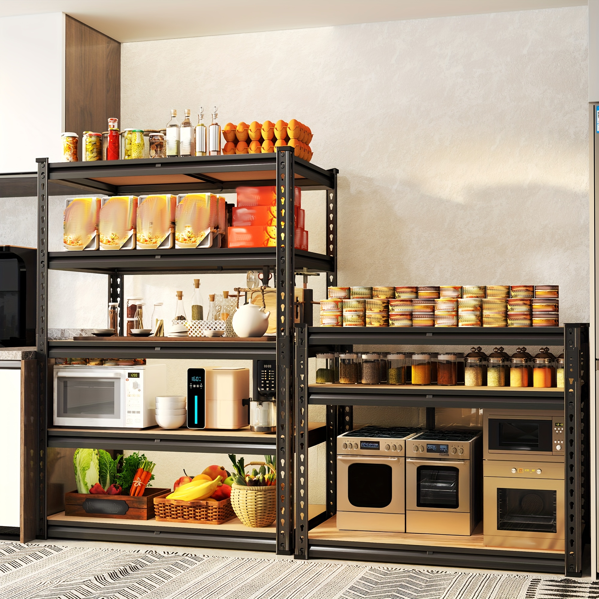 [Heavy Duty Shelving] 72''H Kitchen Standing Rack/Standing Baker'S Rack 2000LBS Garage Shelving 72