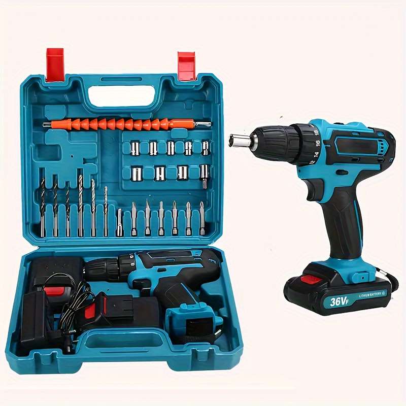 cordless drill set power drill with 3 8 inch keyless   253 clutch electric drill   light 2 variable   batteries and fast charger or two electric   charge small snow blower