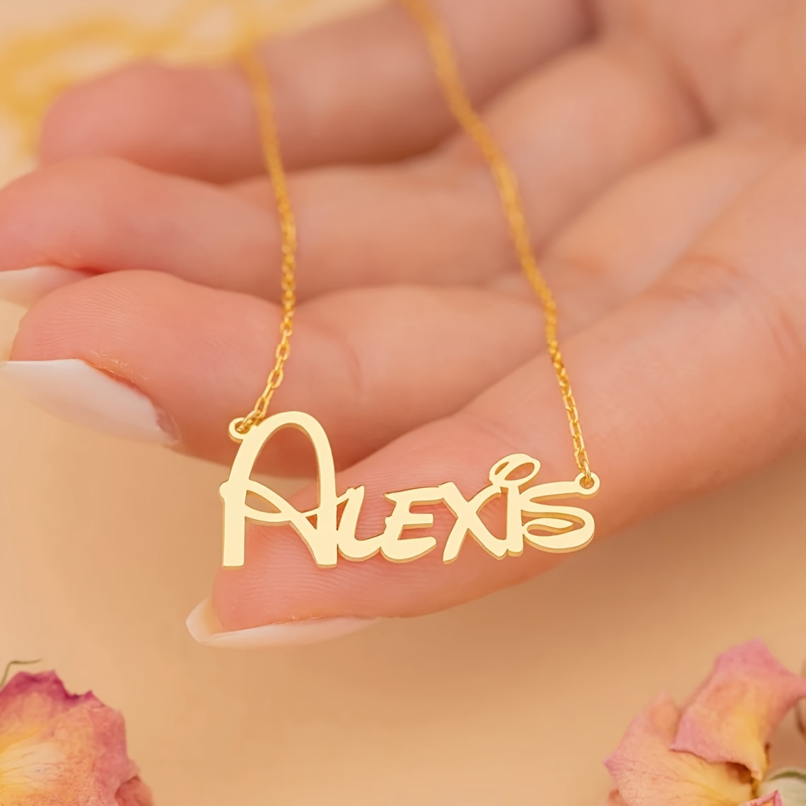 

Personalized Cartoon Name Necklace - Cute & Classic Stainless Steel Pendant, Perfect For Casual Attire - English Only