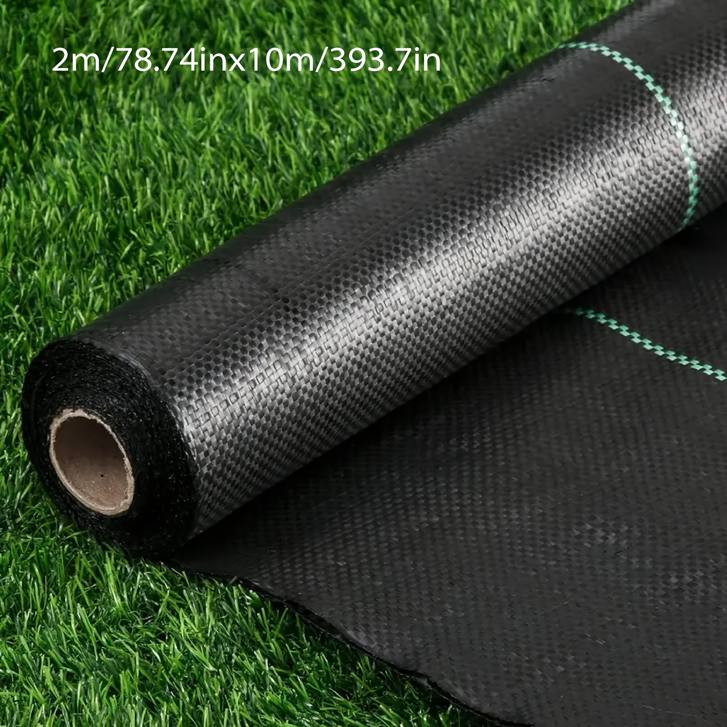 TEMU Heavy Duty Black Non Woven Weed Barrier Fabric - Weed Block Fabric - Weed Control Fabric - Durable Woven Landscape Mat, 2.47oz/sqm Density, All