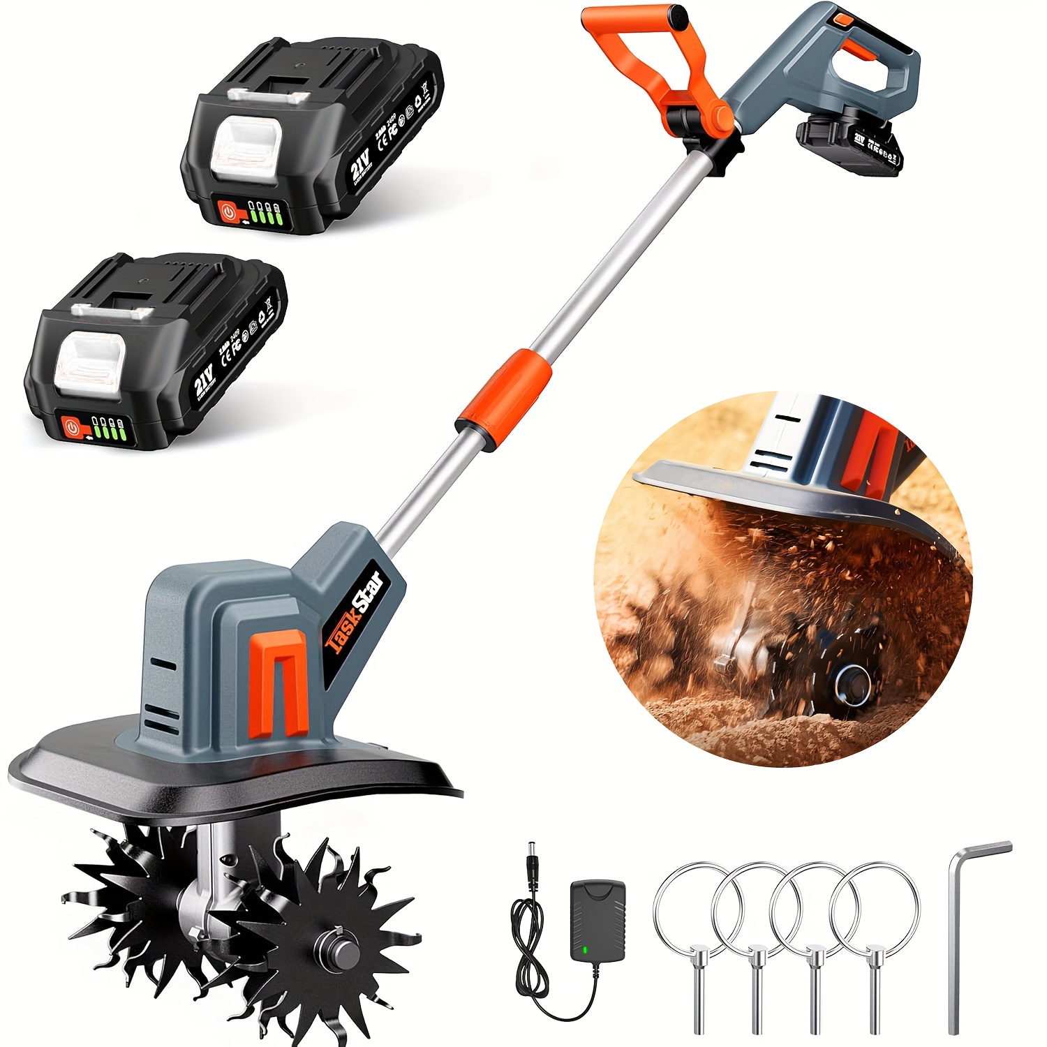 The Wireless Electric - Taskstar Features A Total Of 4000mah Rechargeable And Replaceable Battery, Equipped With An Advanced Motor For Smooth Operation