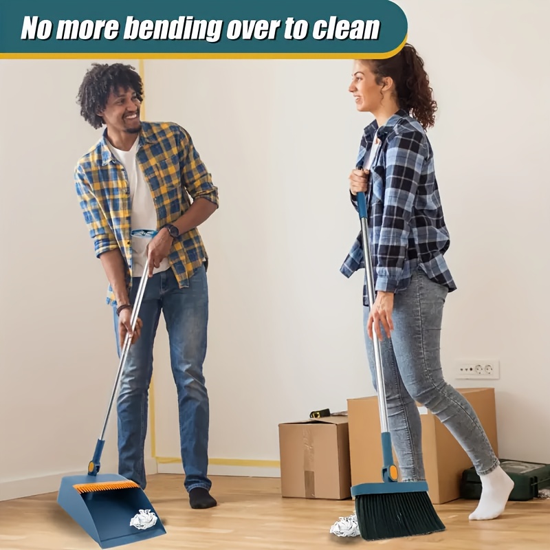 2in 1broom and dustpan set, broom dust pan, dustpan with long handle, broom with dustpan, broom and dustpan set for home, dustpan comb, broom with dustpan combo set Product details 4